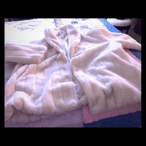 A faux fur coat